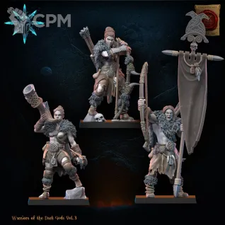 Описание картинки Barbarian regiment with bows CG от PocketSized Prints по цене 650руб | Свободный Рынок Миниатюр - СРМ