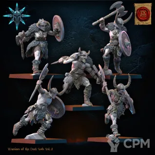 Описание картинки Barbarian regiment with spears/axes от PocketSized Prints по цене 1 700руб | Свободный Рынок Миниатюр - СРМ