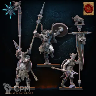 Описание картинки Barbarian regiment with spears/axes CG от PocketSized Prints по цене 900руб | Свободный Рынок Миниатюр - СРМ