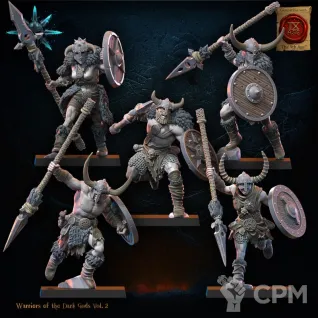 Описание картинки Barbarian regiment with spears/axes от PocketSized Prints по цене 1 700руб | Свободный Рынок Миниатюр - СРМ