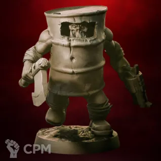 Описание картинки Фигурка Warhammer 40,000 Barrel Guy (Бочковый Парень) коллекционная миниатюра для покраски от 3DSprint по цене 200руб | Свободный Рынок Миниатюр - СРМ
