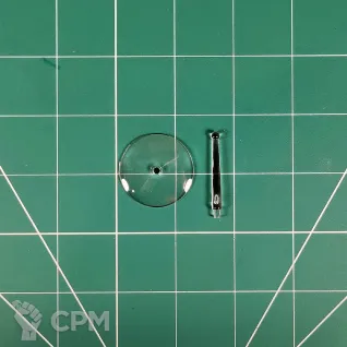 Описание картинки Flying Base 32 mm База прозрачная (штырь с шаром) от Vault Boy по цене 148руб | Свободный Рынок Миниатюр - СРМ