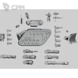 Описание картинки Death Squad Battle Tank от WebWay 3D по цене 3 500руб | Свободный Рынок Миниатюр - СРМ