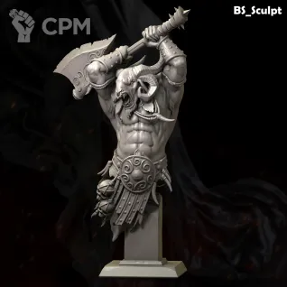 Описание картинки Beastman (Bust) от Naggaroth Night по цене 2 000руб | Свободный Рынок Миниатюр - СРМ