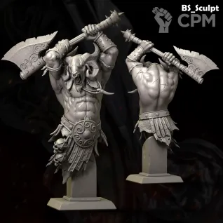 Описание картинки Beastman (Bust) от Naggaroth Night по цене 2 000руб | Свободный Рынок Миниатюр - СРМ