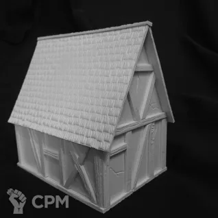 Описание картинки Хозпостройка фентези/средневековье со съемной крыш от Capitan Martinez по цене 900руб | Свободный Рынок Миниатюр - СРМ