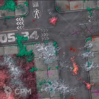 Описание картинки Игровое поле Alien infection's streets bd008 60"х44" от WargamePrint по цене 2 450руб | Свободный Рынок Миниатюр - СРМ