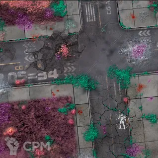 Описание картинки Игровое поле Alien infection's streets bd008 60"х44" от WargamePrint по цене 2 450руб | Свободный Рынок Миниатюр - СРМ