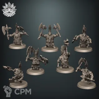 Описание картинки Ardent Dwarves Berserkers (альт.Vulkite Berzerkers от Brother Ork по цене 300руб | Свободный Рынок Миниатюр - СРМ