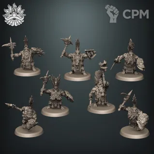 Описание картинки Ardent Dwarves Berserkers (альт.Vulkite Berzerkers от Brother Ork по цене 300руб | Свободный Рынок Миниатюр - СРМ