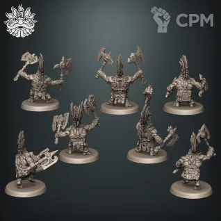 Описание картинки Ardent Dwarves Berserkers (альт.Vulkite Berzerkers от Brother Ork по цене 300руб | Свободный Рынок Миниатюр - СРМ