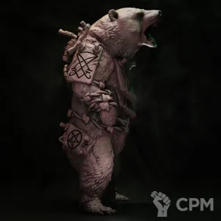 Описание картинки Trench bear от Manufactorum76 по цене 500руб | Свободный Рынок Миниатюр - СРМ