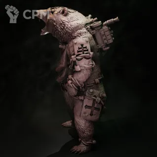 Описание картинки Trench bear от Manufactorum76 по цене 500руб | Свободный Рынок Миниатюр - СРМ