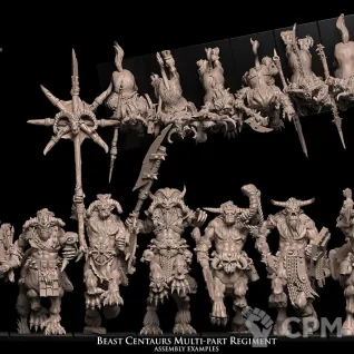 Описание картинки Beast Centaurs multi-part regiment от Бруталити по цене 2 900руб | Свободный Рынок Миниатюр - СРМ