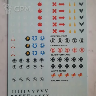 Описание картинки Space Marine Transfers / Декали от Superguns по цене 250руб | Свободный Рынок Миниатюр - СРМ