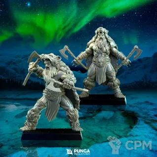 Описание картинки Chaos Norska Barbarians/Berserkers от Barduck Miniatures по цене 649руб | Свободный Рынок Миниатюр - СРМ