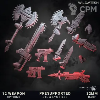 Описание картинки Chaos Wrath - Bestiarii Multipart Squad от PocketSized Prints по цене 850руб | Свободный Рынок Миниатюр - СРМ
