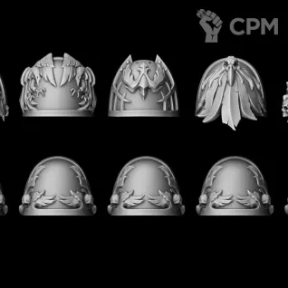 Описание картинки наплечники Crow от LDBits по цене 568руб | Свободный Рынок Миниатюр - СРМ