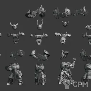 Описание картинки Chaos Space Marines Legionaries (10 шт) от Studio Cockatoo по цене 1 815руб | Свободный Рынок Миниатюр - СРМ