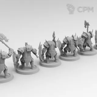Описание картинки Black Ork Bosses от Naggaroth Night по цене 500руб | Свободный Рынок Миниатюр - СРМ