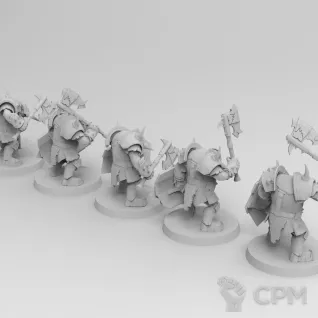 Описание картинки Black Ork Bosses от Naggaroth Night по цене 500руб | Свободный Рынок Миниатюр - СРМ