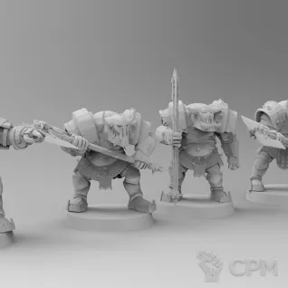 Описание картинки Black Orks with Great-Axes от Zakat-3D по цене 150руб | Свободный Рынок Миниатюр - СРМ