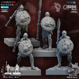Описание картинки Lionesses of Sparta от PocketSized Prints по цене 1 600руб | Свободный Рынок Миниатюр - СРМ