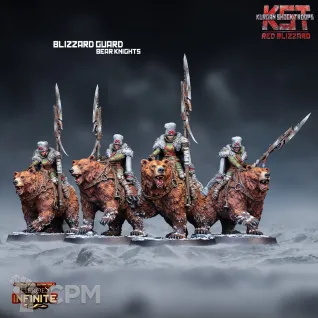 Описание картинки Blizzard Guards on Bear от PocketSized Prints по цене 1 850руб | Свободный Рынок Миниатюр - СРМ