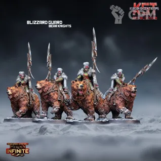 Описание картинки Blizzard Guards on Bear от Manufactorum76 по цене 650руб | Свободный Рынок Миниатюр - СРМ