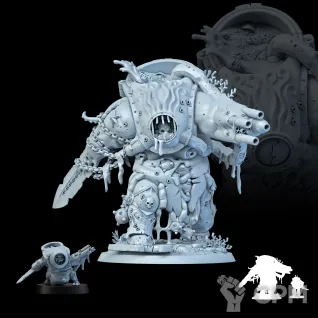 Описание картинки Миниатюра Раздутый демон принц глубин, Daemon Prince от Brother Ork по цене 2 320руб | Свободный Рынок Миниатюр - СРМ