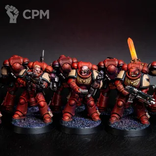 Описание картинки Blood Ravens, покрашенный отряд от студии Liber Daemonica, оригинал от LDBits по цене 17 000руб | Свободный Рынок Миниатюр - СРМ