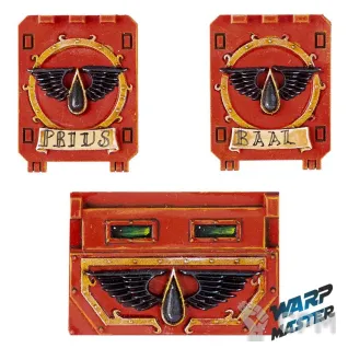 Описание картинки Blood Angels Rhino Doors and Frontplate от WARP Master по цене 530руб | Свободный Рынок Миниатюр - СРМ