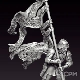 Описание картинки Знаменосец Кровавого Договора, Blood Pact Astra Militarum Proxy от bertutreb по цене 250руб | Свободный Рынок Миниатюр - СРМ
