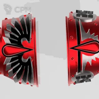 Описание картинки Blood Angels Cataphractii Shoulder Pads от Saudad по цене 300руб | Свободный Рынок Миниатюр - СРМ