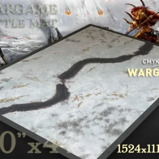 Описание картинки Игровое поле Зимняя река bm043 60"х44" от WargamePrint по цене 2 450руб | Свободный Рынок Миниатюр - СРМ