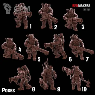 Описание картинки Flamer Squad – Imperial Force от AxeL's Forge по цене 150руб | Свободный Рынок Миниатюр - СРМ