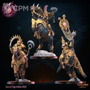 Описание картинки Slaanesh Chaos Cavalry Com Group от Barduck Miniatures по цене 1 594руб | Свободный Рынок Миниатюр - СРМ