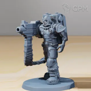 Описание картинки SERVITOR w heavy bolter от 3Д печать миниатюр по цене 250руб | Свободный Рынок Миниатюр - СРМ