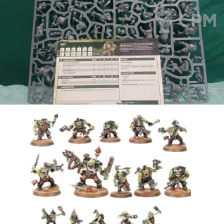 Описание картинки Armageddon: 10 Ork Boyz + 5 Gretchins от Xero по цене 2 200руб | Свободный Рынок Миниатюр - СРМ
