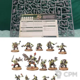 Описание картинки Armageddon: 10 Ork Boyz + 5 Gretchins от Xero по цене 2 000руб | Свободный Рынок Миниатюр - СРМ