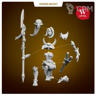 Описание картинки Миниатюра Nyara, Kneeling Gladiatrix от Артель W по цене 950руб | Свободный Рынок Миниатюр - СРМ