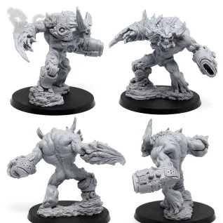 Описание картинки Кибердемон и Манкубус (Cyberdemon, Mancubus, Doom) от Forfun Miniatures по цене 1 960руб | Свободный Рынок Миниатюр - СРМ
