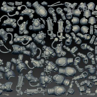 Описание картинки Heavy Intercessor Squad (Scan) от AxeL's Forge по цене 1 250руб | Свободный Рынок Миниатюр - СРМ