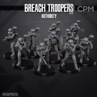 Описание картинки Breach Troopers от PocketSized Prints по цене 1 400руб | Свободный Рынок Миниатюр - СРМ