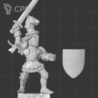 Описание картинки Bretonnian Knights of the Realm Hero on Foot от White Rhino по цене 299руб | Свободный Рынок Миниатюр - СРМ