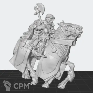 Описание картинки Bretonnian Lord with axe от White Rhino по цене 399руб | Свободный Рынок Миниатюр - СРМ
