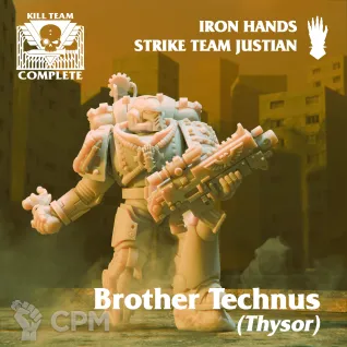 Описание картинки Iron Hands Strike Team Justian от Asterisk Print по цене 800руб | Свободный Рынок Миниатюр - СРМ
