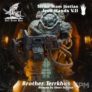 Описание картинки Iron Hands Strike Team Justian 2 от Asterisk Print по цене 800руб | Свободный Рынок Миниатюр - СРМ