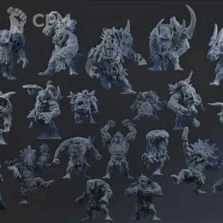 Описание картинки Wild Orc's Bowl Team. от Shizoface по цене 4 200руб | Свободный Рынок Миниатюр - СРМ