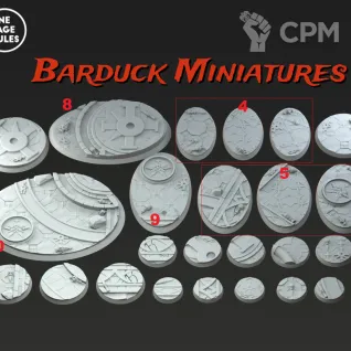 Описание картинки Базы/Подставки Battle Sisters 2 Круглые 50мм от Barduck Miniatures по цене 465руб | Свободный Рынок Миниатюр - СРМ